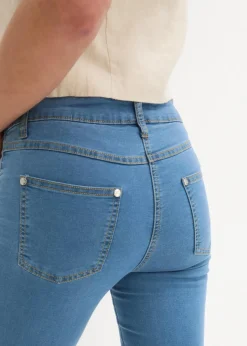 bonprix Jeans|Kurzgrößen^Slim-Fit-Jeans Mid Waist, Super Stretch blue stone