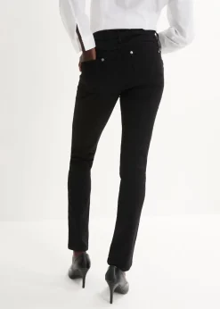 bonprix Kurzgrößen|Bekleidung·Shirts & Tops^Slim-Fit-Jeans Mid Waist, Super Stretch black stone