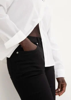 bonprix Kurzgrößen|Bekleidung·Shirts & Tops^Slim-Fit-Jeans Mid Waist, Super Stretch black stone