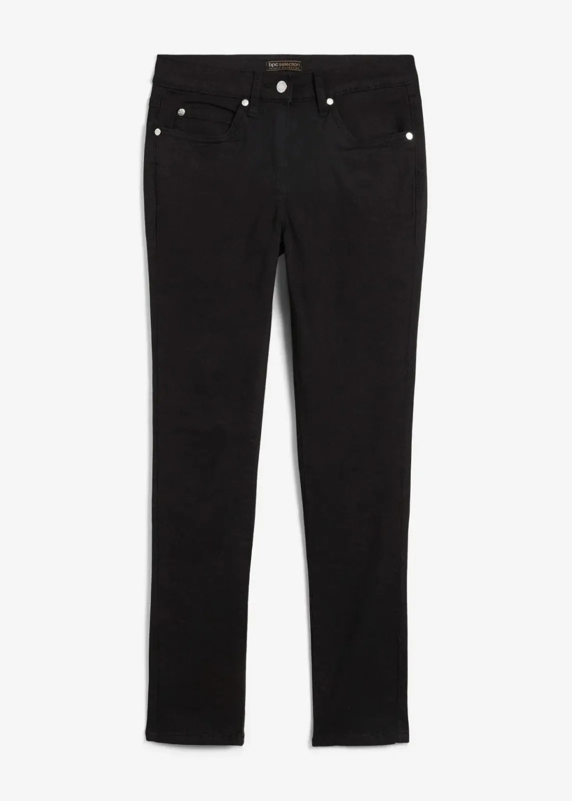 bonprix Jeans|Kurzgrößen^Slim-Fit-Jeans Mid Waist, Super Stretch black stone
