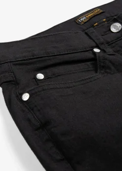 bonprix Jeans|Kurzgrößen^Slim-Fit-Jeans Mid Waist, Super Stretch black stone