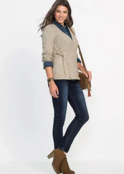 bonprix Bekleidung·Shirts & Tops|Jeans^Slim-Jeans High Waist, Shaping-Ultra-Soft dunkelblau used