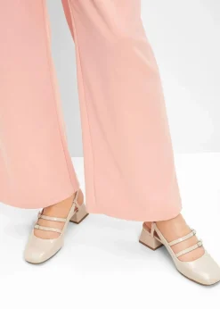 bonprix Pumps^Slingpumps in Lack-Optik softbeige