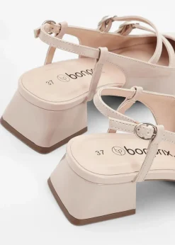 bonprix Pumps^Slingpumps in Lack-Optik softbeige