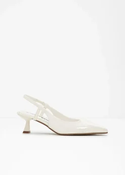 bonprix Pumps^Slingpumps in Lack-Optik wollweiß