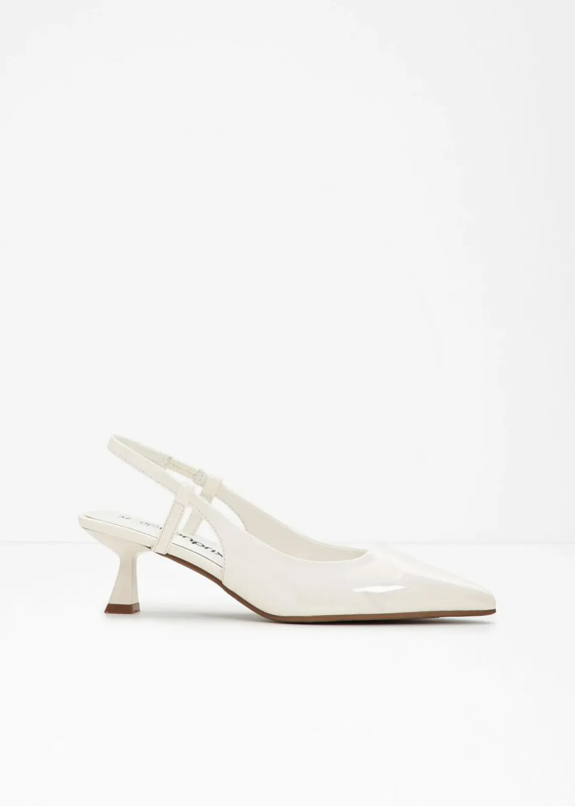 bonprix Pumps^Slingpumps in Lack-Optik wollweiß