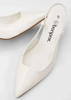 bonprix Pumps^Slingpumps in Lack-Optik wollweiß