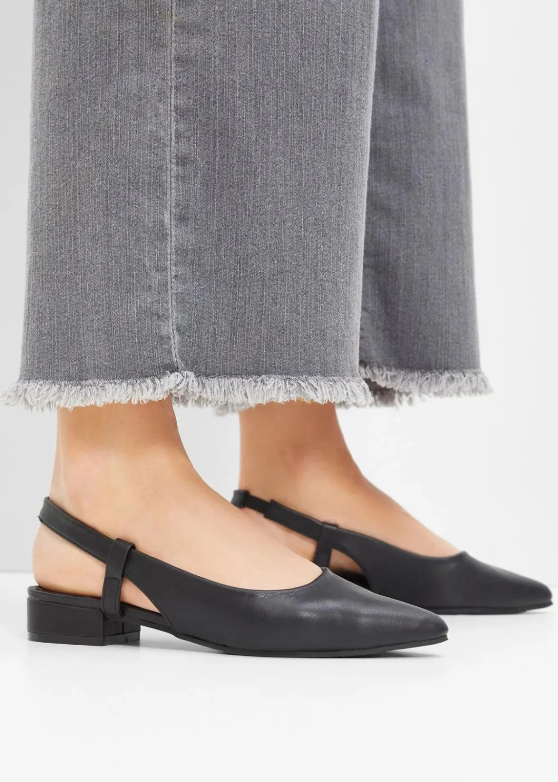 bonprix Pumps^Slingpumps mit flachem Absatz schwarz