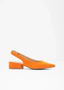 bonprix Pumps|Schuhe & Accessoires In Spezialgrößen·Elastischer Schaft^Slingpumps mit flachem Absatz orange