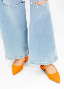 bonprix Pumps|Schuhe & Accessoires In Spezialgrößen·Elastischer Schaft^Slingpumps mit flachem Absatz orange