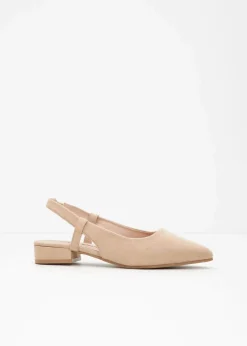 bonprix Pumps^Slingpumps mit flachem Absatz beige