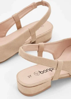 bonprix Pumps^Slingpumps mit flachem Absatz beige
