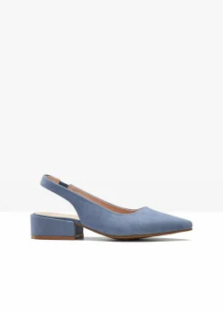 bonprix Schuhe & Accessoires In Spezialgrößen·Elastischer Schaft|Pumps^Slingpumps mit flachem Absatz jeansblau