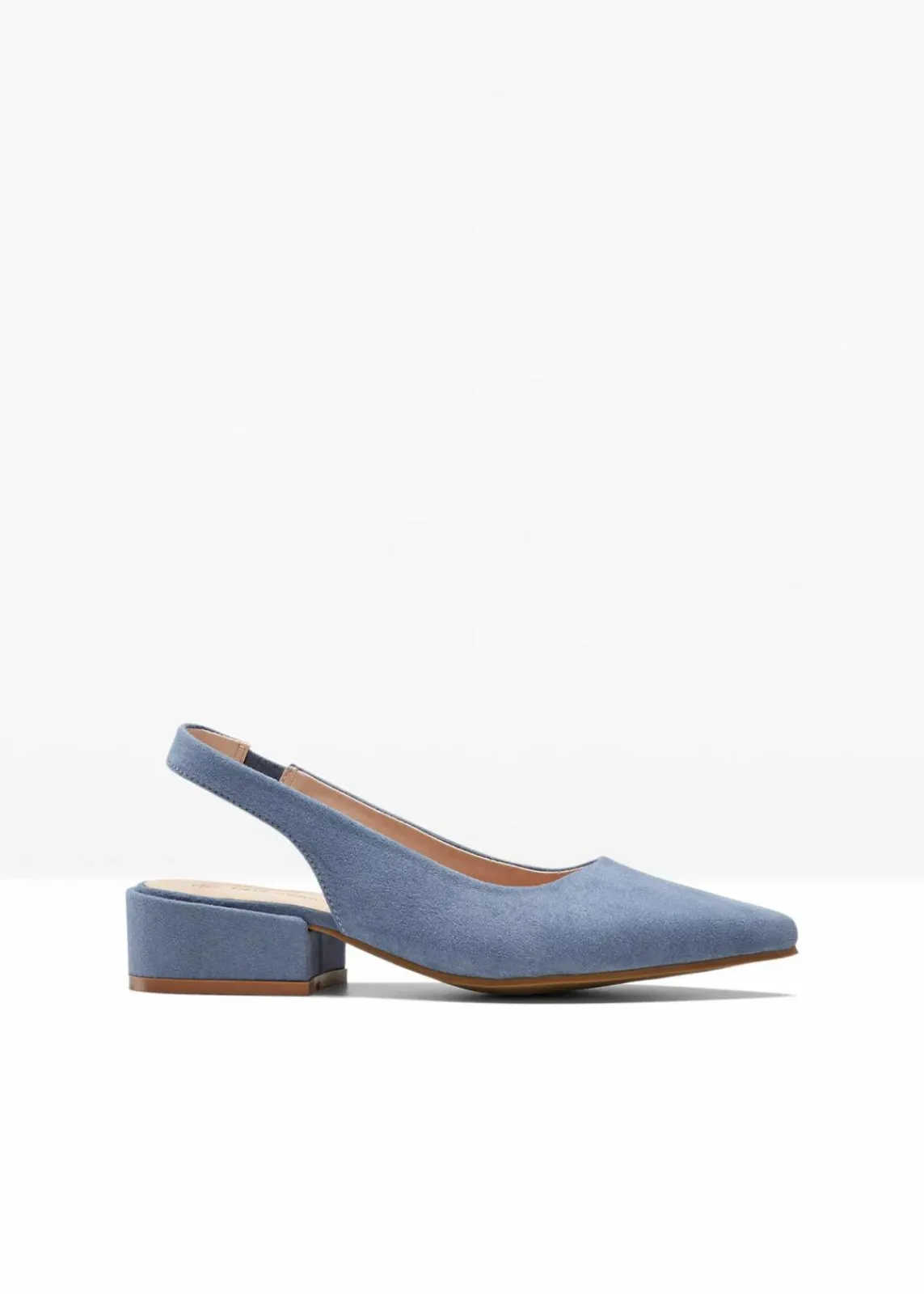 bonprix Schuhe & Accessoires In Spezialgrößen·Elastischer Schaft|Pumps^Slingpumps mit flachem Absatz jeansblau