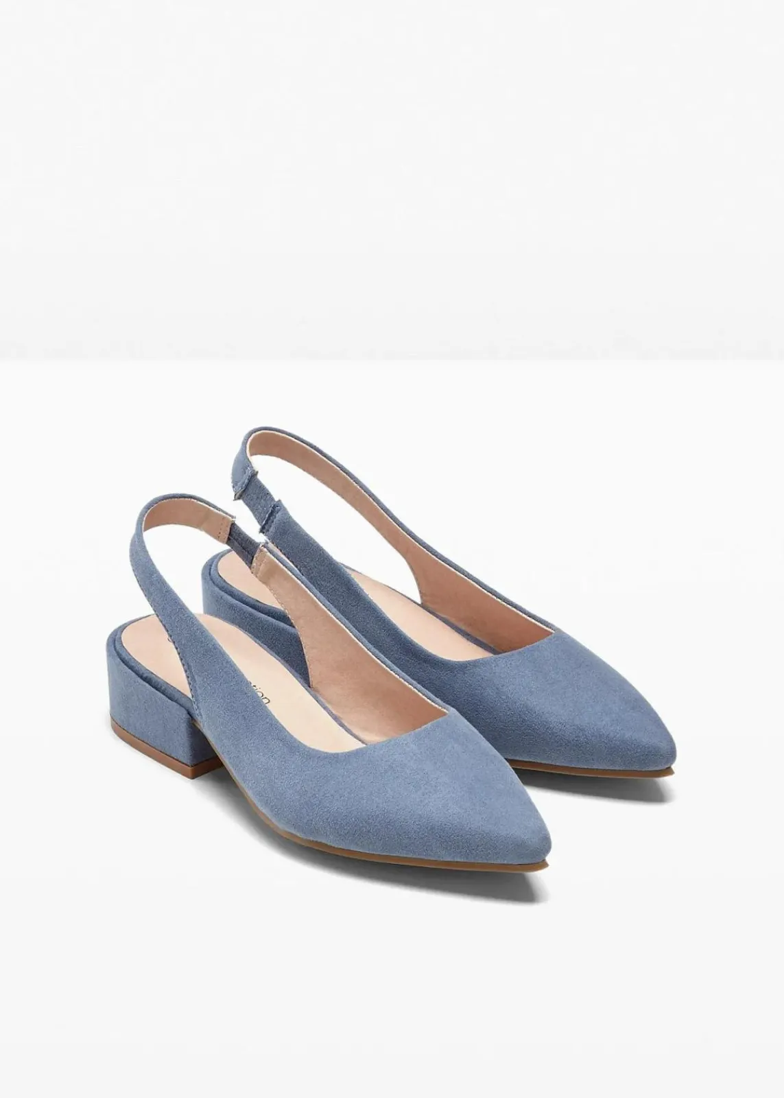 bonprix Schuhe & Accessoires In Spezialgrößen·Elastischer Schaft|Pumps^Slingpumps mit flachem Absatz jeansblau