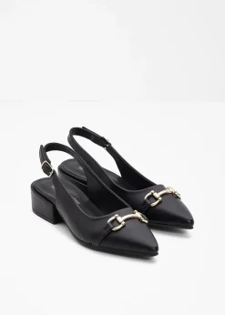 bonprix Pumps^Slingpumps mit flachem Absatz schwarz