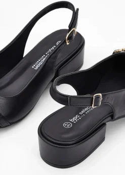bonprix Pumps^Slingpumps mit flachem Absatz schwarz