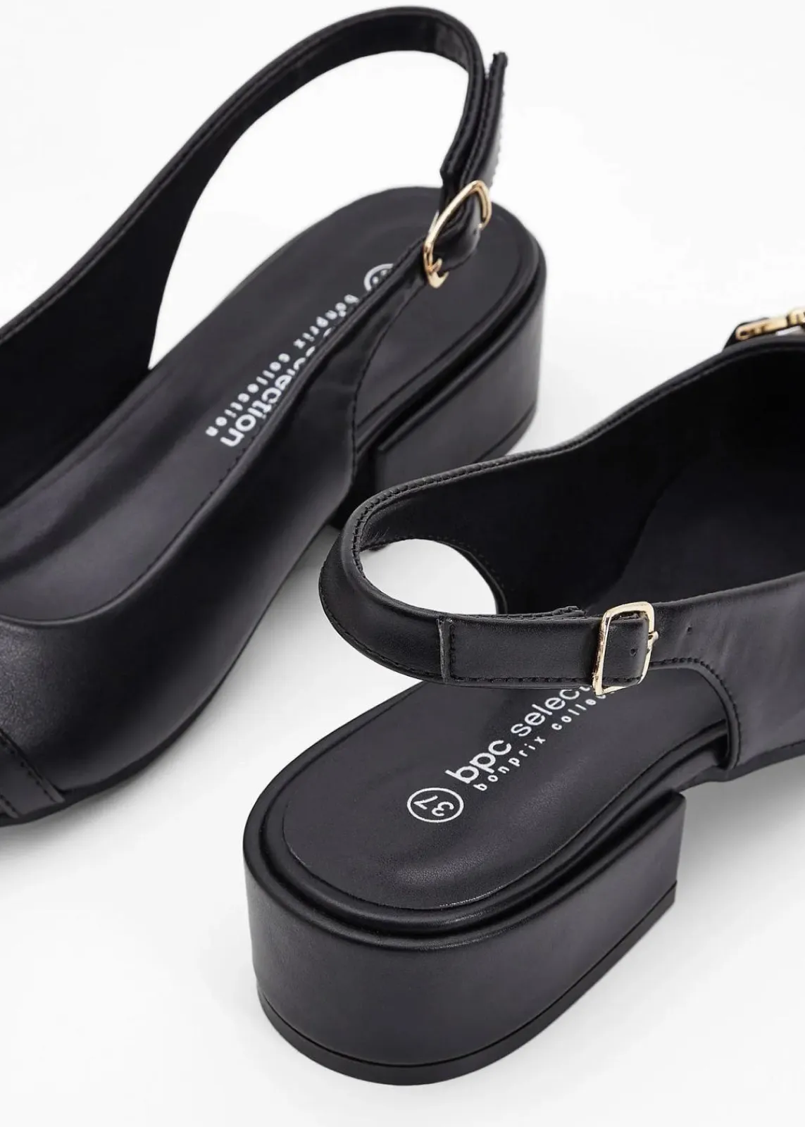 bonprix Pumps^Slingpumps mit flachem Absatz schwarz