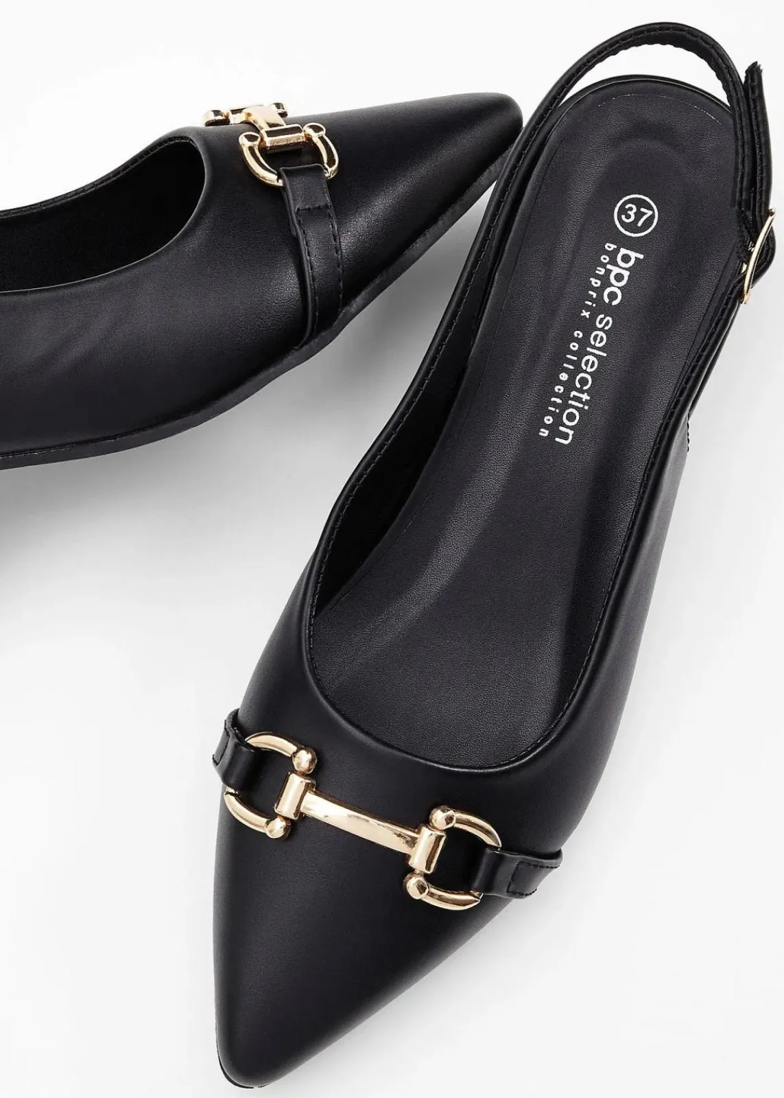 bonprix Pumps^Slingpumps mit flachem Absatz schwarz