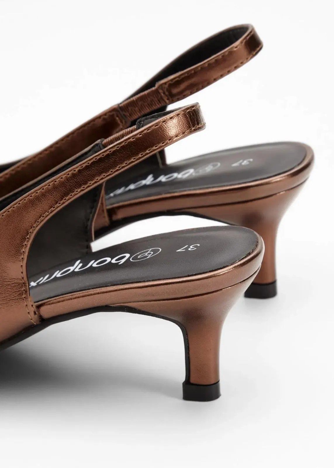 bonprix Pumps^Slingpumps mit schmalem Absatz braun metallic