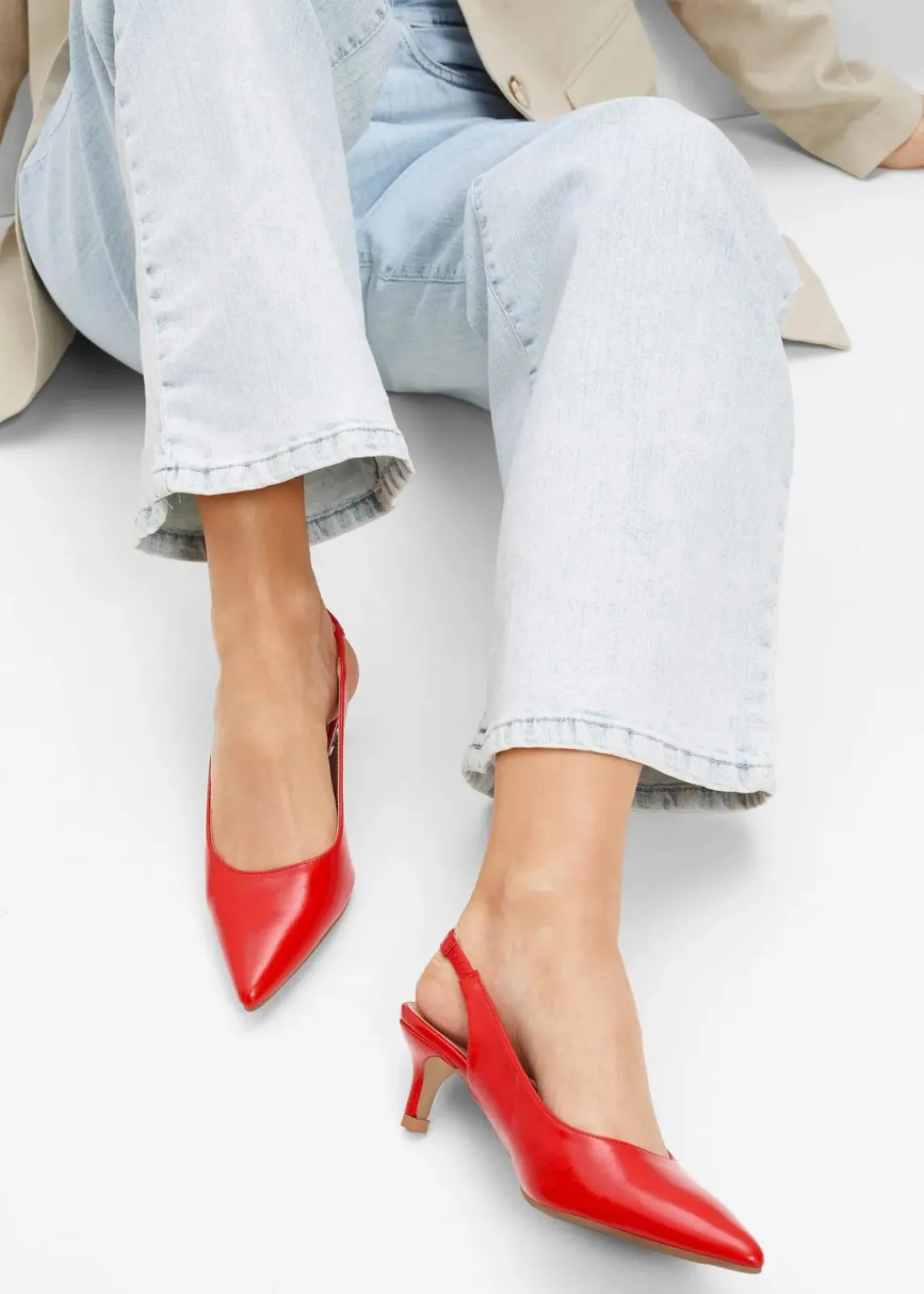 bonprix Pumps^Slingpumps mit schmalem Absatz rot
