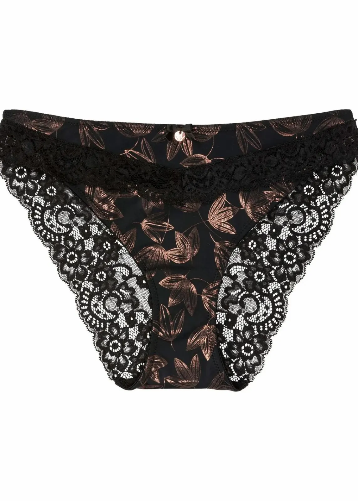 bonprix Wäsche·Dessous|Wäsche·Höschen^Slip schwarz/kupfer