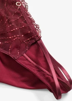 bonprix Wäsche·Dessous|Wäsche·Höschen^Slip aus edler Stickerei burgunderrot