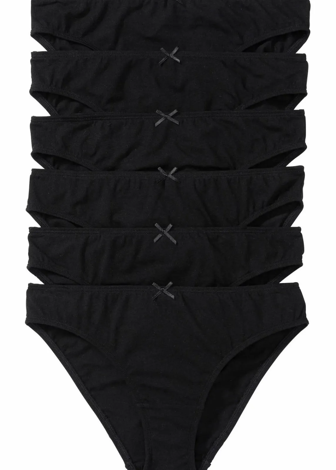 bonprix Wäsche·Basics|Wäsche·Baumwollunterwäsche^Slip (6er Pack) schwarz