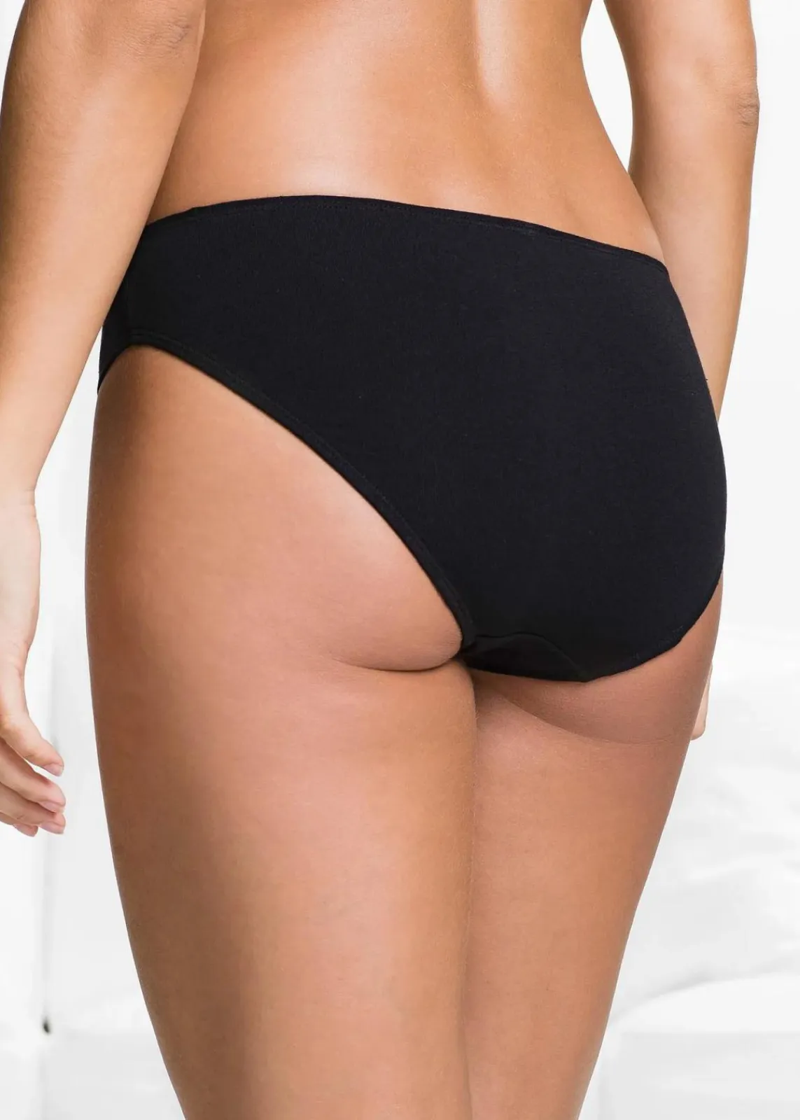 bonprix Wäsche·Basics|Wäsche·Baumwollunterwäsche^Slip (6er Pack) schwarz