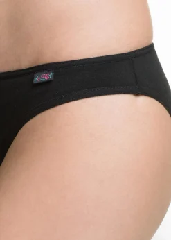bonprix Höschen|Baumwollunterwäsche^Slip (6er Pack) schwarz