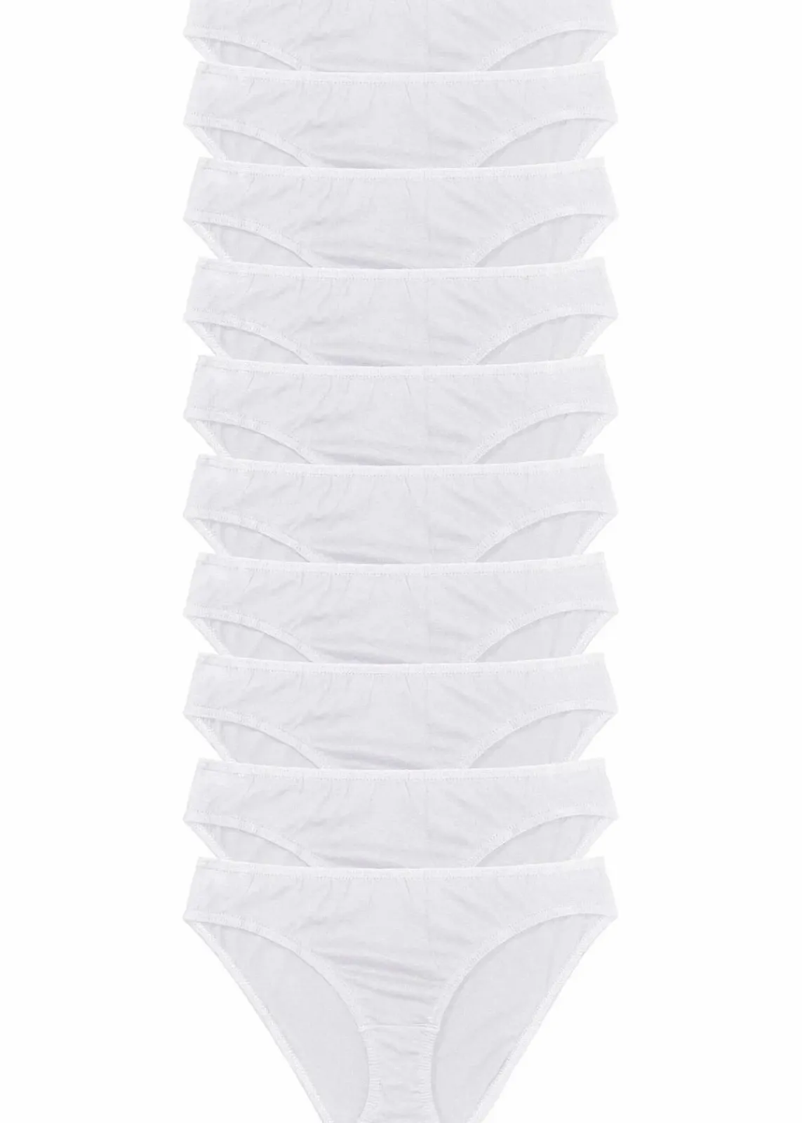 bonprix Höschen|Baumwollunterwäsche^Slip (10er Pack) weiß