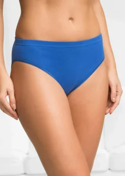 bonprix Wäsche·Basics|Wäsche·Baumwollunterwäsche^Slip (6er Pack) schwarz + azurblau
