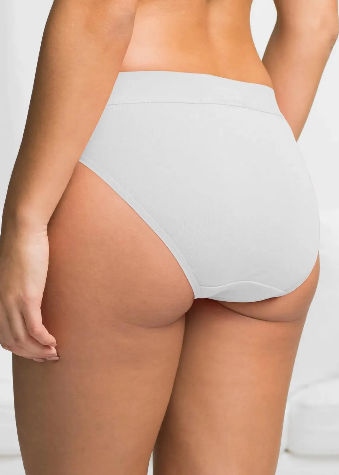 bonprix Höschen|Baumwollunterwäsche^Slip (10er Pack) weiß