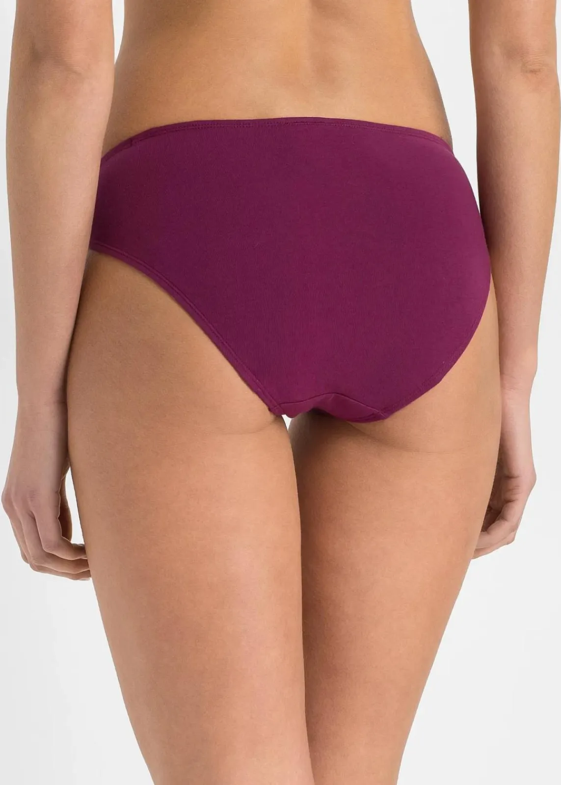 bonprix Höschen|Baumwollunterwäsche^Slip (6er Pack) beere + rosa + hellgrau meliert