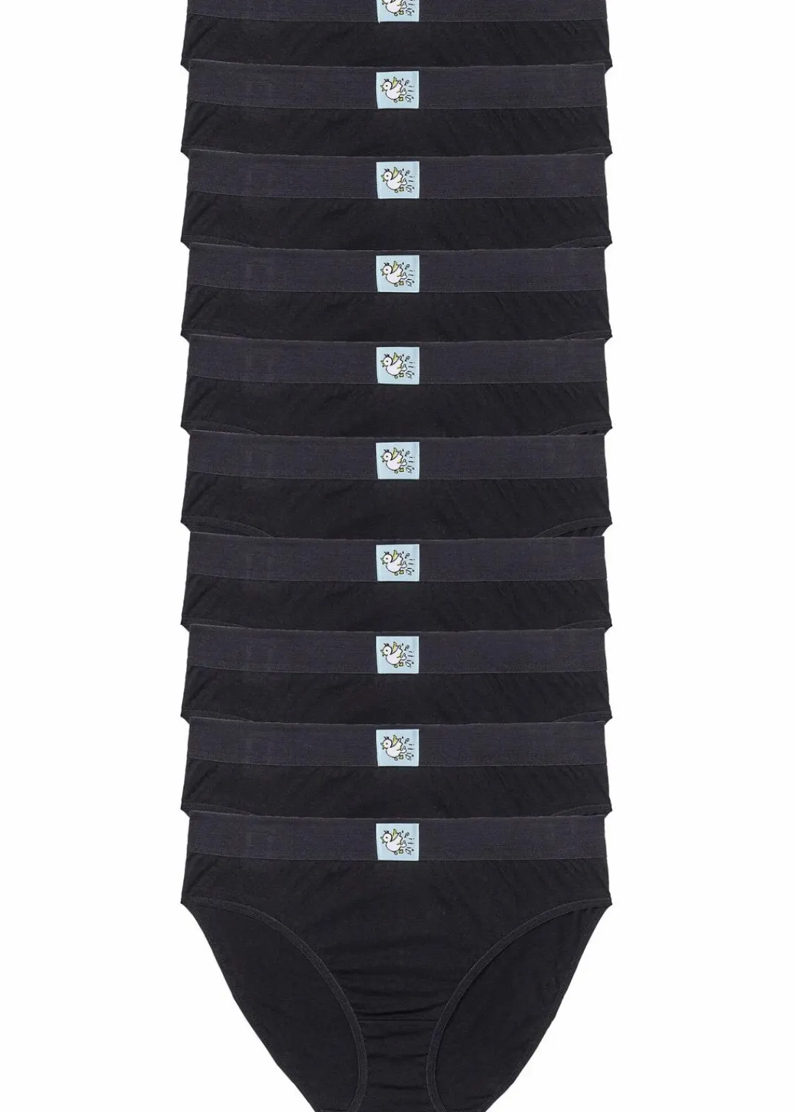 bonprix Wäsche·Basics|Wäsche·Baumwollunterwäsche^Slip (10er Pack) schwarz