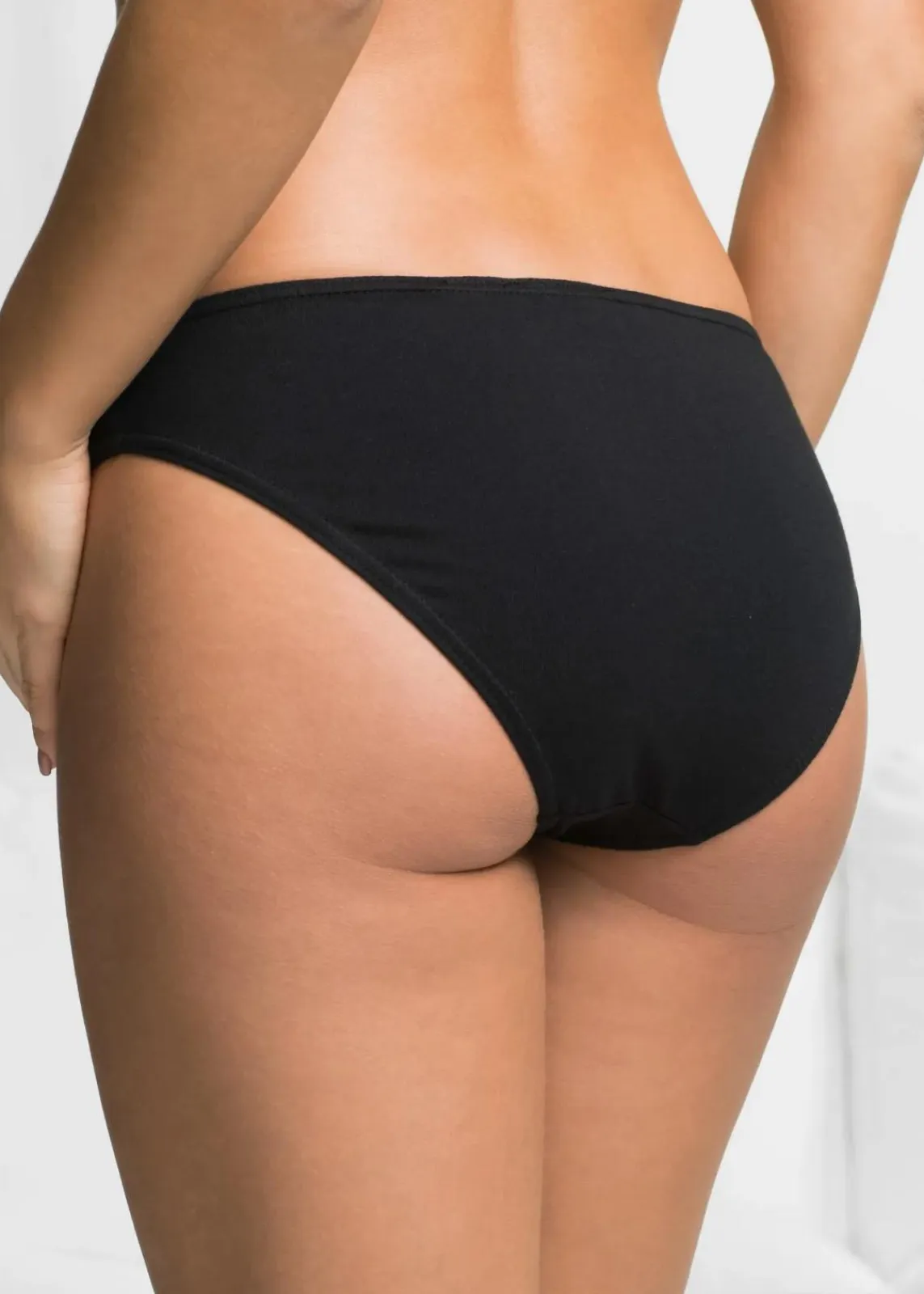 bonprix Wäsche·Basics|Wäsche·Baumwollunterwäsche^Slip (10er Pack) schwarz