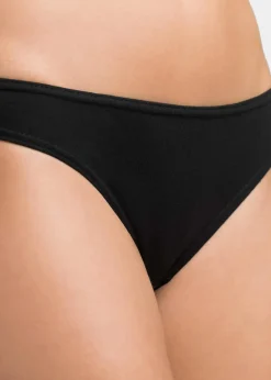 bonprix Wäsche·Basics|Wäsche·Baumwollunterwäsche^Slip (10er Pack) schwarz
