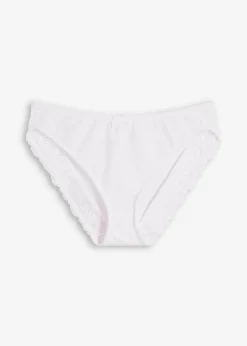 bonprix Wäsche·Höschen|Nachhaltigere Materialien^Slip mit zarter Spitze weiß