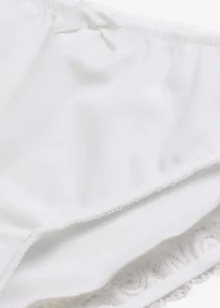 bonprix Wäsche·Höschen|Nachhaltigere Materialien^Slip mit zarter Spitze weiß