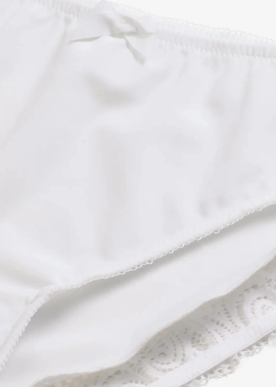 bonprix Wäsche·Höschen|Nachhaltigere Materialien^Slip mit zarter Spitze weiß