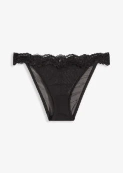 bonprix Wäsche·Dessous|Wäsche·Erotikwäsche^Slip mit zarter Spitze schwarz