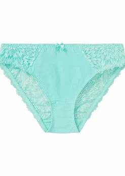 bonprix Nachhaltigere Materialien|Dessous^Slip mit zarter Spitze aquamaringrün