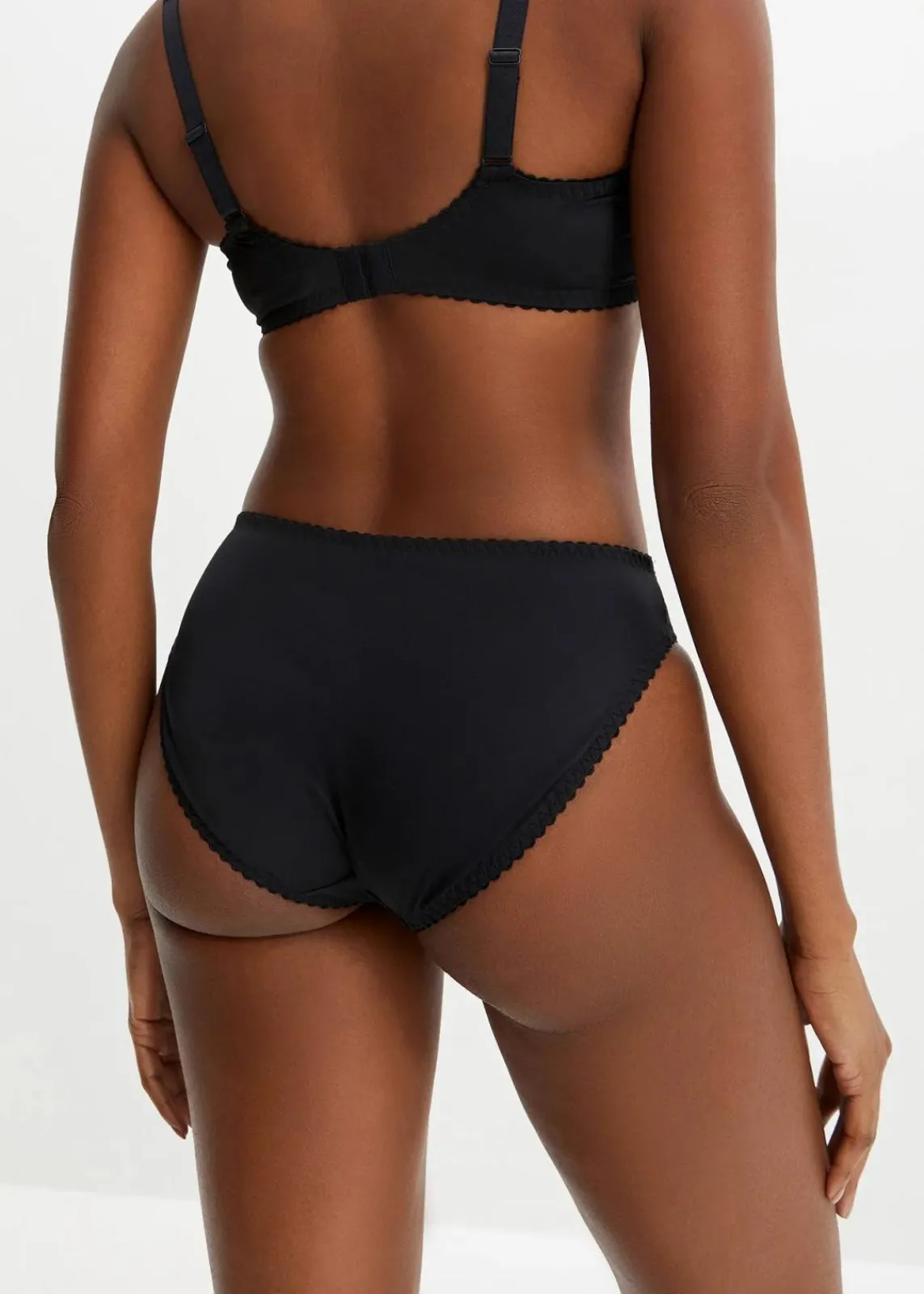 bonprix Wäsche·Dessous|Wäsche·Höschen^Slip mit zarter Spitze schwarz/blaupetrol