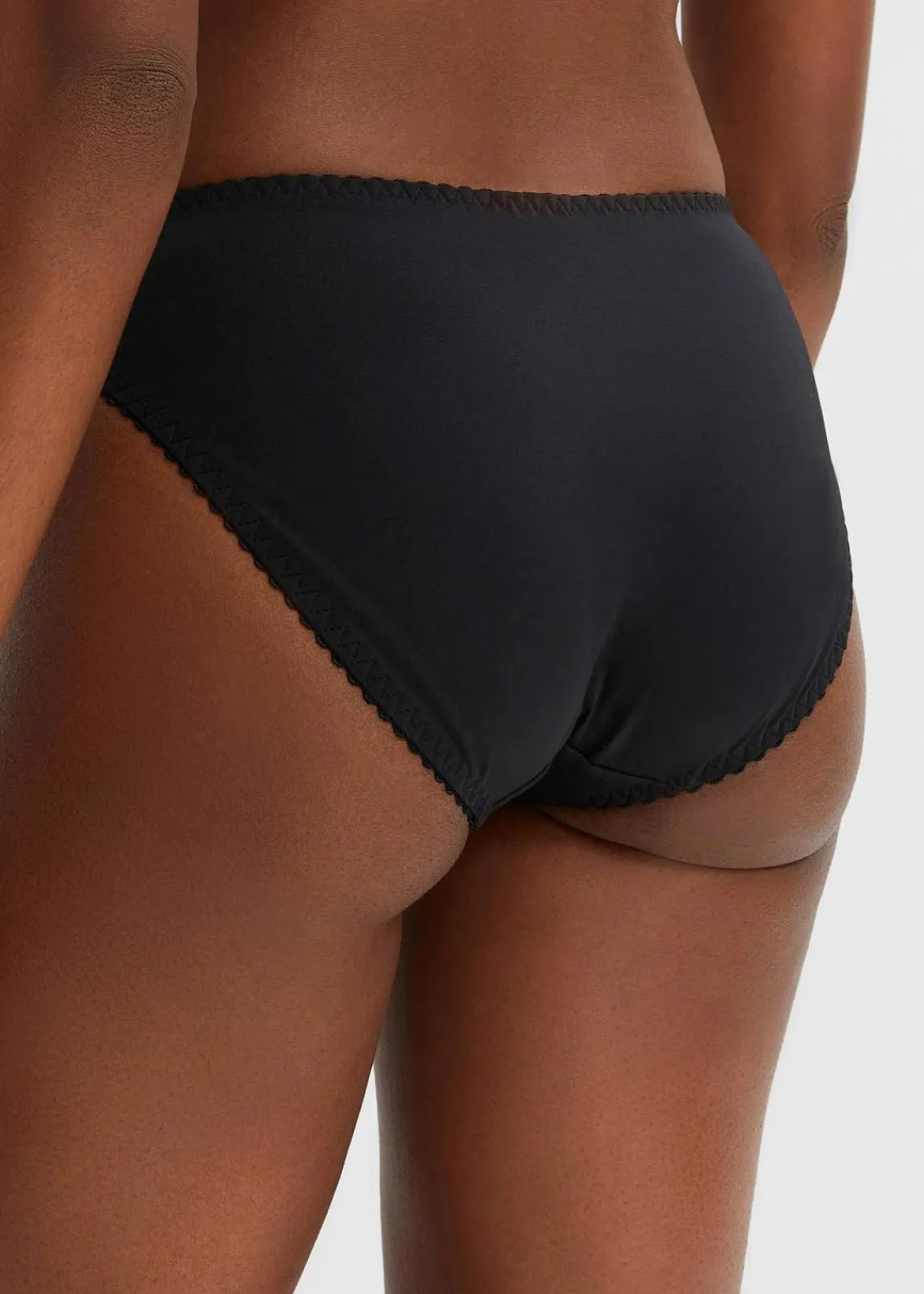 bonprix Wäsche·Dessous|Wäsche·Höschen^Slip mit zarter Spitze schwarz/blaupetrol