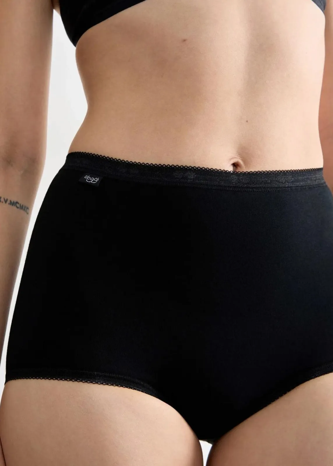 Sloggi Wäsche·Baumwollunterwäsche|Baumwollunterwäsche^Basic+ Maxislip (4er Pack) 4x schwarz