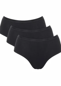Sloggi Wäsche·Baumwollunterwäsche|Baumwollunterwäsche^GO Daily Cotton Midi Slip (3er Pack) 3x schwarz