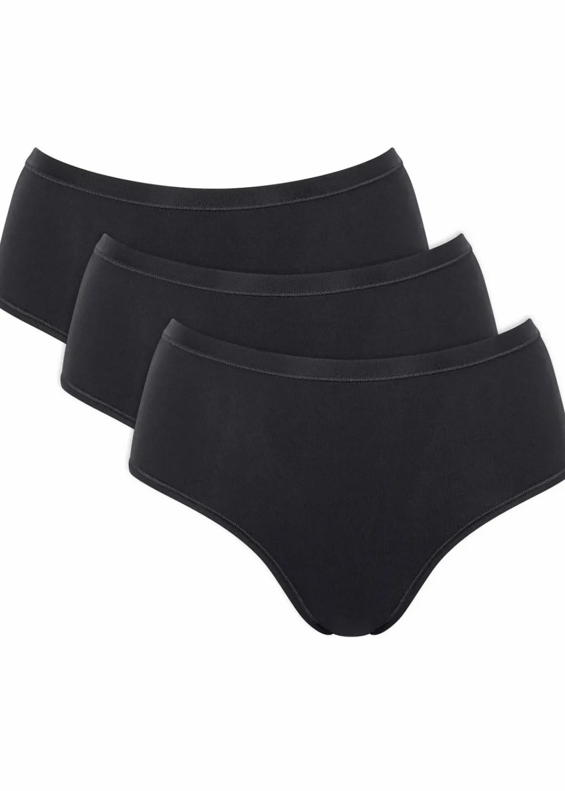 Sloggi Wäsche·Baumwollunterwäsche|Baumwollunterwäsche^GO Daily Cotton Midi Slip (3er Pack) 3x schwarz