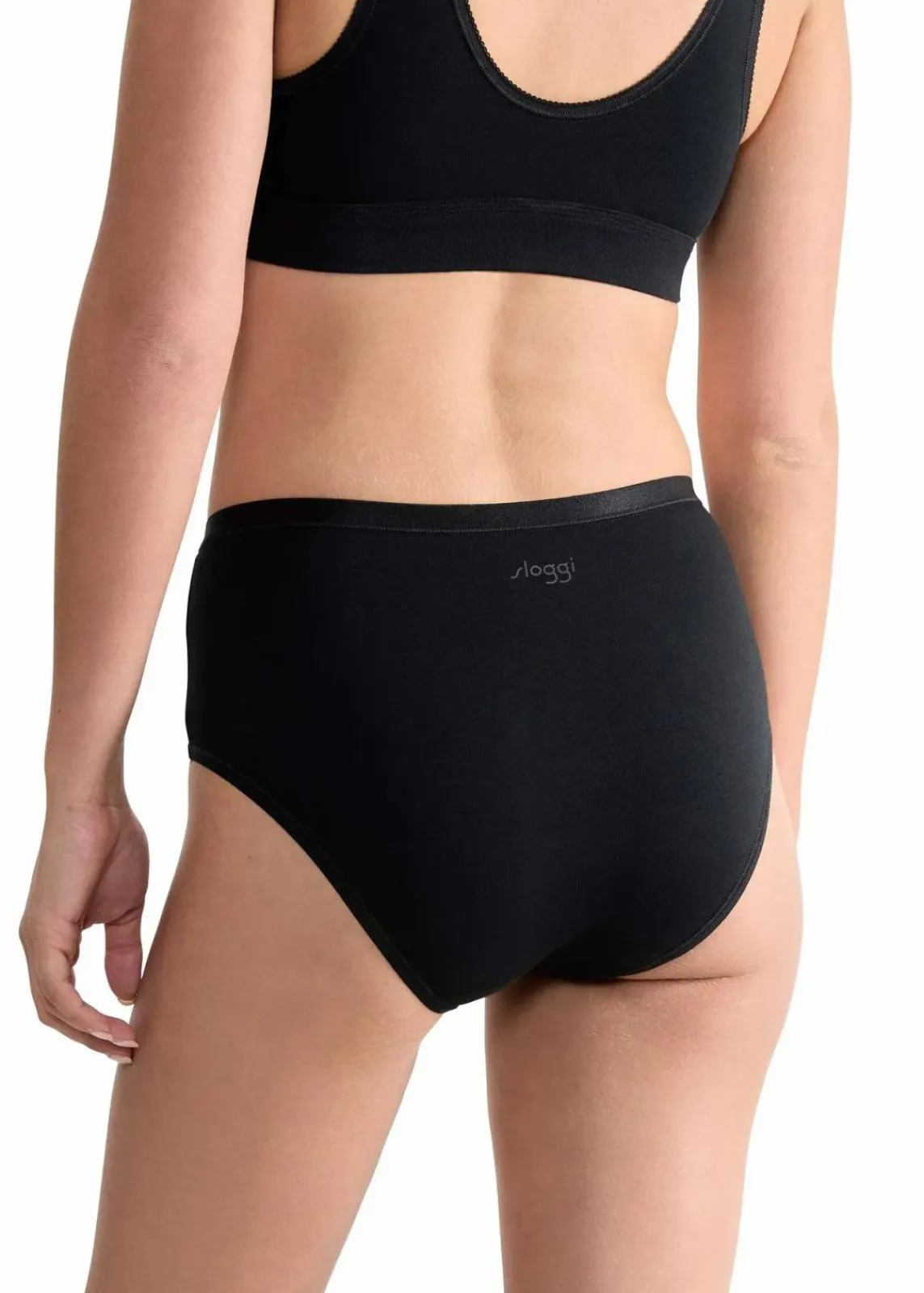 Sloggi Wäsche·Baumwollunterwäsche|Baumwollunterwäsche^GO Daily Cotton Midi Slip (3er Pack) 3x schwarz