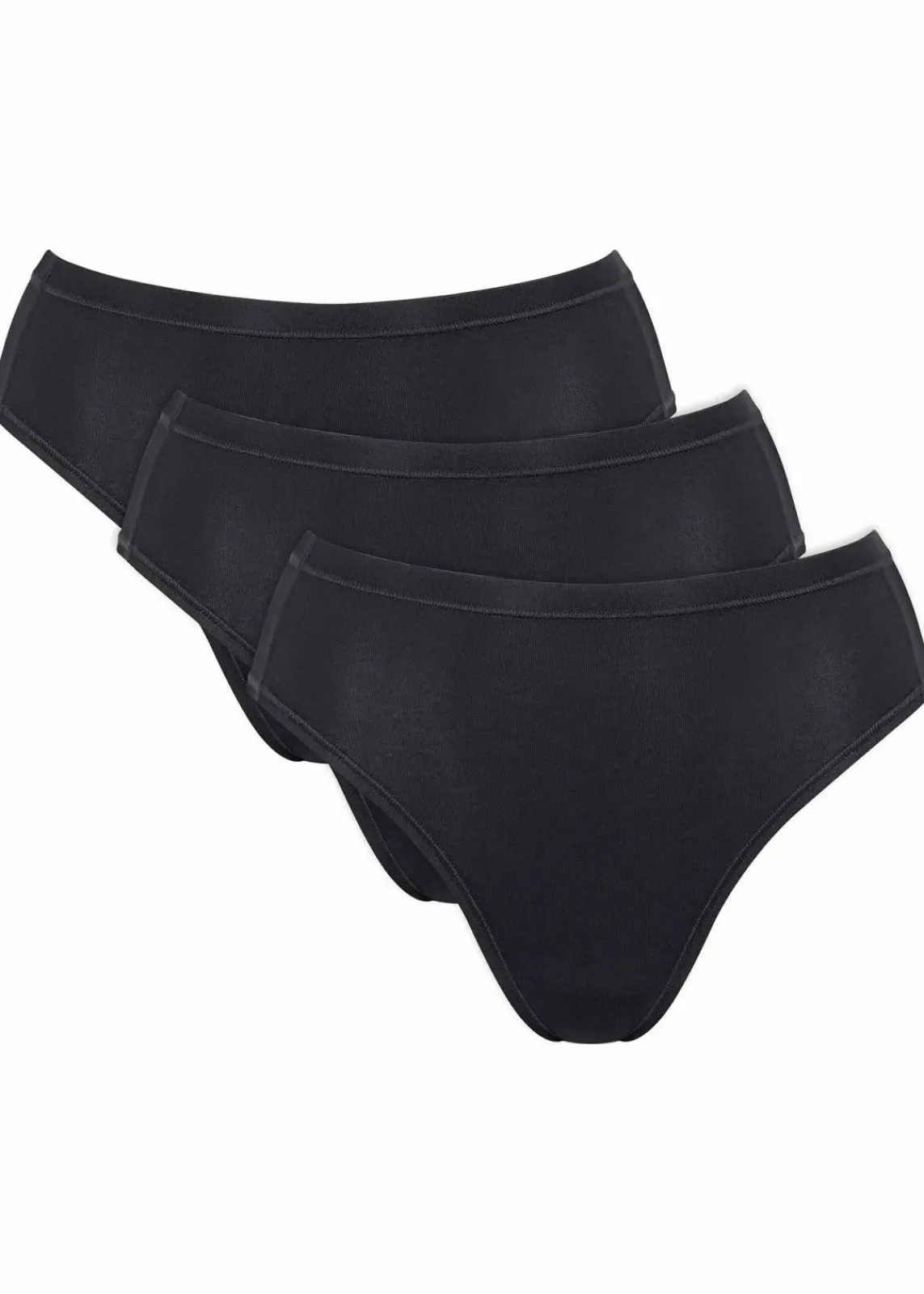 Sloggi Wäsche·Baumwollunterwäsche|Baumwollunterwäsche^GO Daily Cotton Tai Slip (3er Pack) 3x schwarz