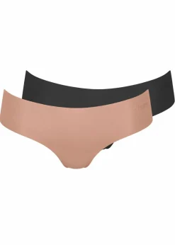 Sloggi Wäsche·Höschen|Sloggi^ZERO Microfibre 2.0 Hipster (2er Pack) braun + schwarz